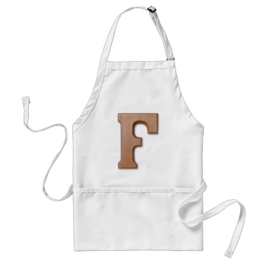 Chocolate letter F Adult Apron