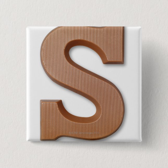 Chocolate letter s button (Front)