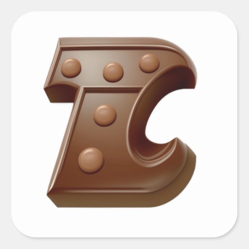 Chocolate letter T stickers