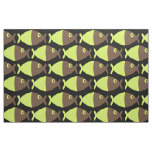 Chocolate Lime Fish Fabric