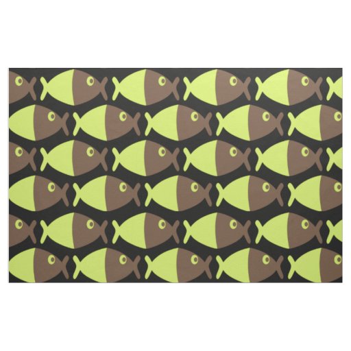 Chocolate Lime Fish Fabric