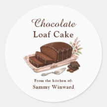 Chocolate Loaf Cake Gift Label