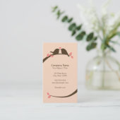 Chocolate Love Birds Business Card (Standing Front)