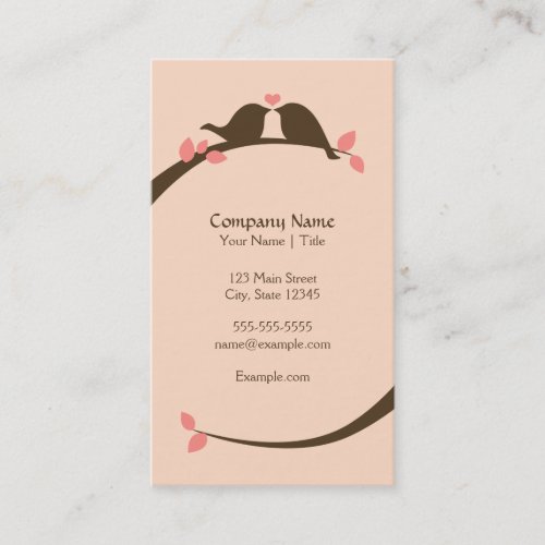 Chocolate Love Birds Business Card