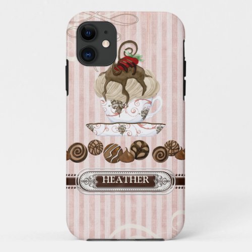 Chocolate Lover Addict Candy Swirls Cell Case
