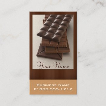 Chocolate Lover Business Cards by lifethroughalens at Zazzle