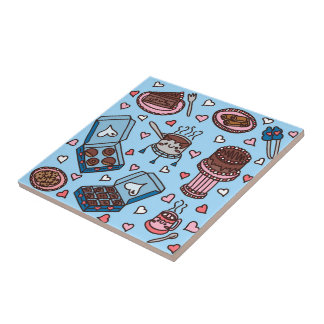 Chocolate lover cute ceramic tile