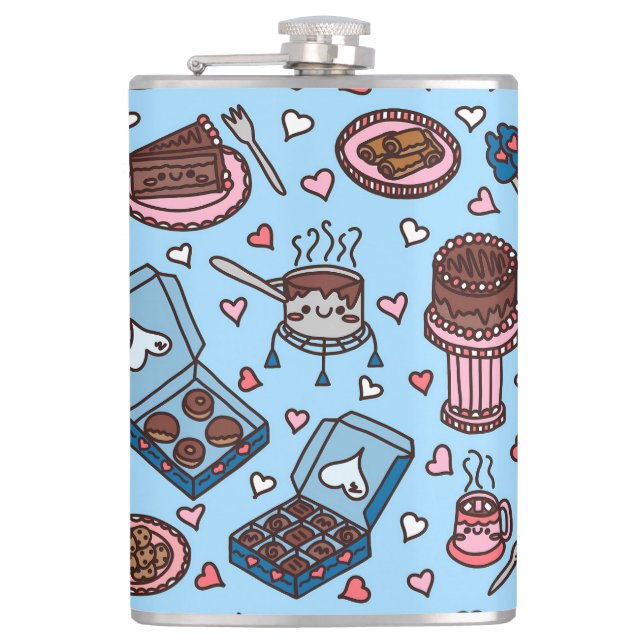 Chocolate lover cute flask (Front)