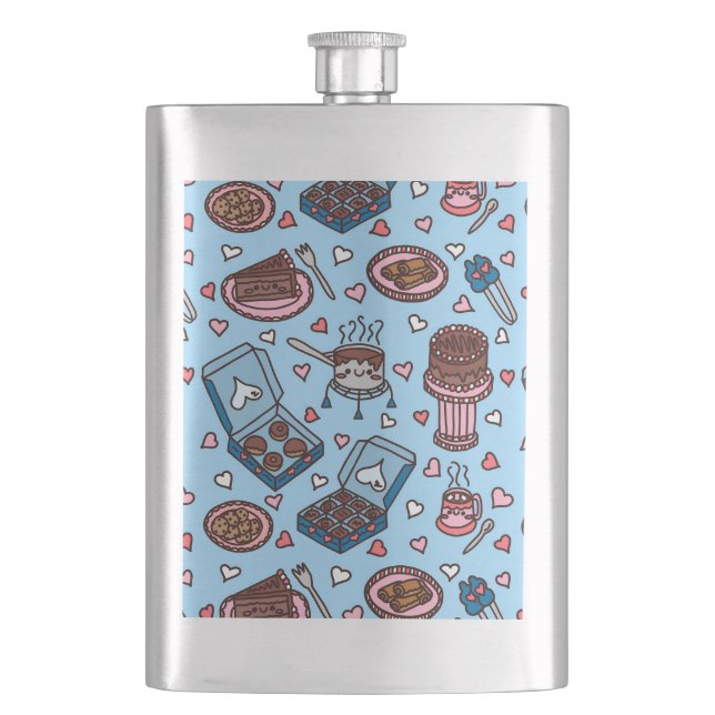 Chocolate lover cute flask (Front)