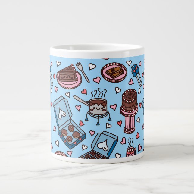 Chocolate lover cute giant coffee mug (Front)