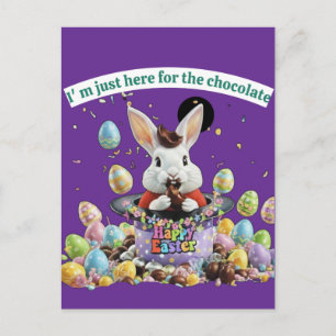 Chocolate Lover Easter Postcard