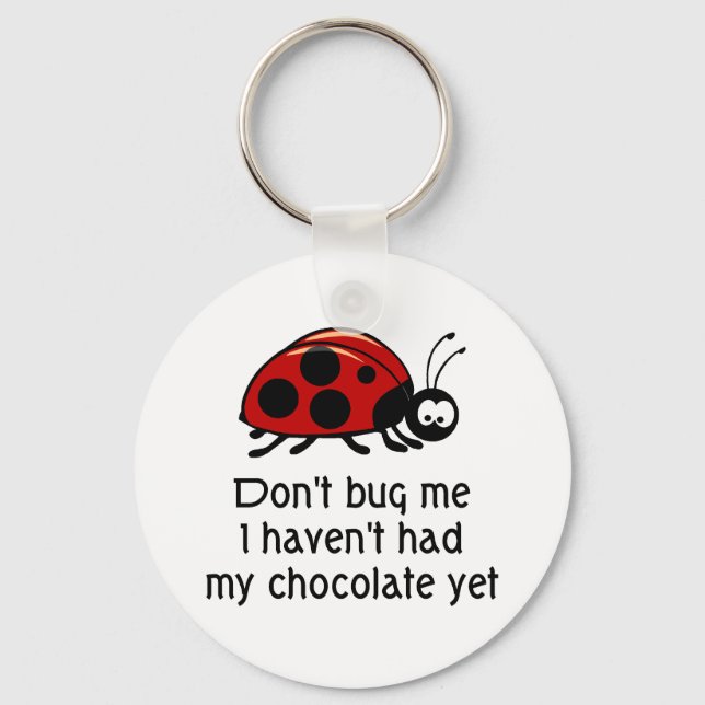 Chocolate Lover Ladybug Keychain (Front)