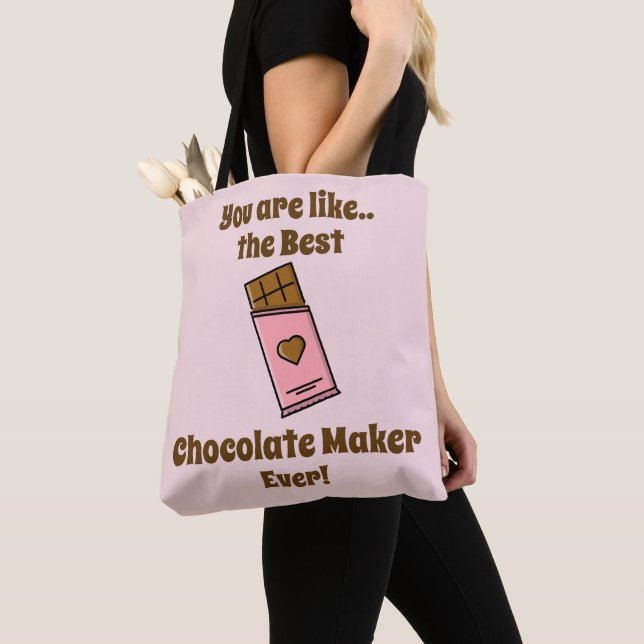 Chocolate Lover Maker Crossbody Tote Bag (Close Up)
