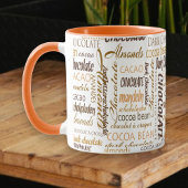 Chocolate Lover Multilingual Typography Collage Mug