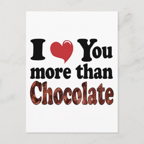 Chocolate Lover Postcard