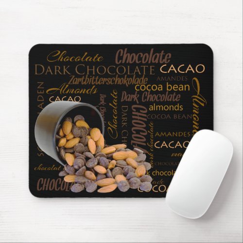 Chocolate Lover Spilled Chips Almonds Photograph Mouse Pad