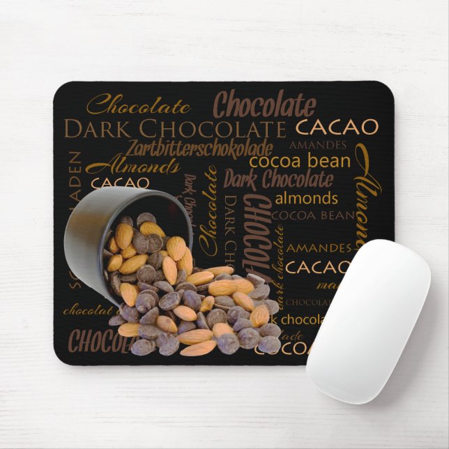 Chocolate Lover Spilled Chips Almonds Photograph Mouse Pad (With Mouse)