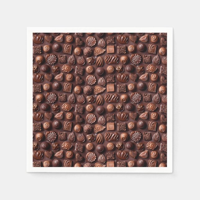 Chocolate Lover Sweet Cute Cozy Modern Food  Napkins (Front)