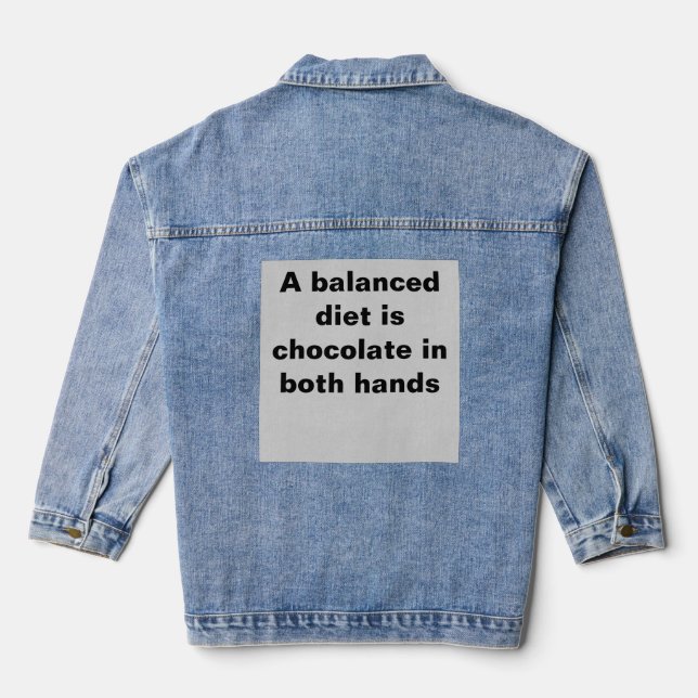 Chocolate lover t shirt denim jacket (Back)