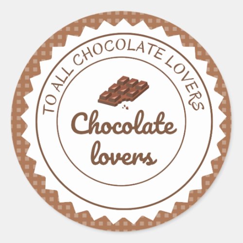  Chocolate lovers  Classic Round Sticker