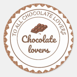 Chocolate lovers Classic Round Sticker