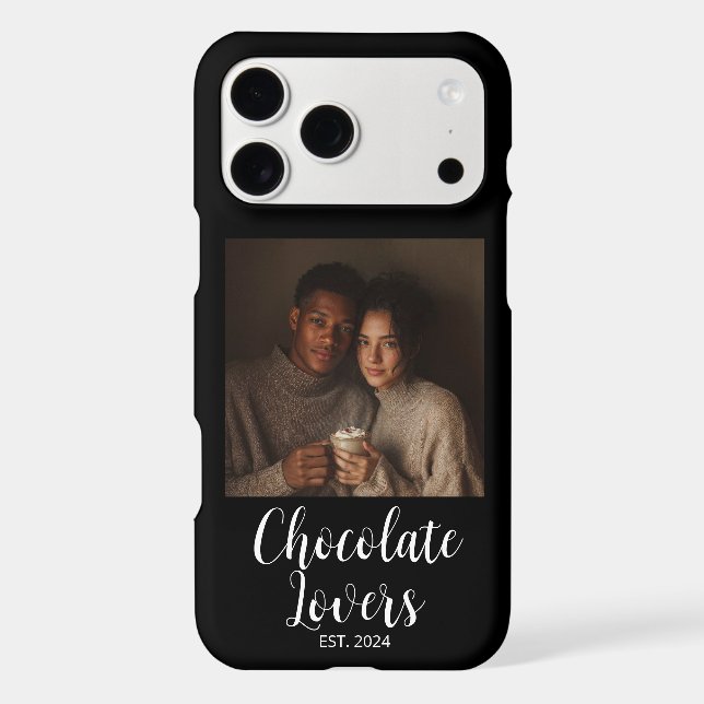 Chocolate Lovers Couple Established Photo Gift Case-Mate iPhone Case (Back)