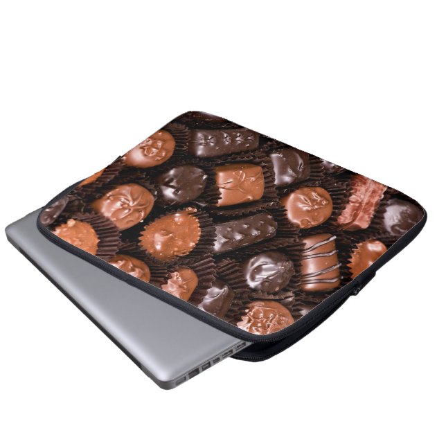 Chocolate Lovers Delight Box of Candy Laptop Sleeve (Front Bottom)