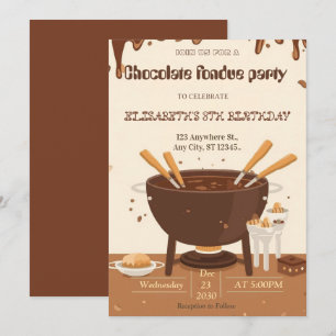 Chocolate Lovers Fondue Party Invitation