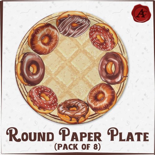 Chocolate lovers paper plate Chocolate donut Paper Plates