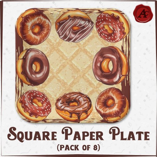 Chocolate lovers paper plate Chocolate donut Paper Plates