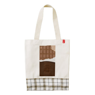 chocolate lovers zazzle HEART tote bag