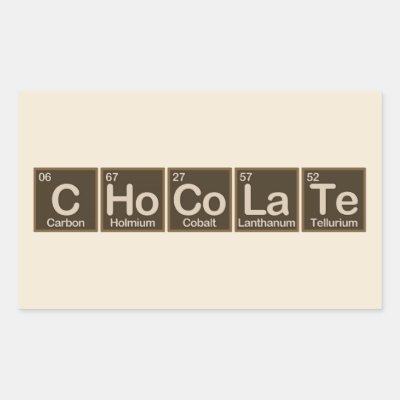 Chocolate Made of Elements Rectangular Sticker