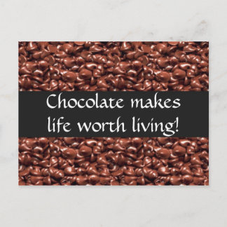 Chocolate Makes Life Worth Living Post Cards