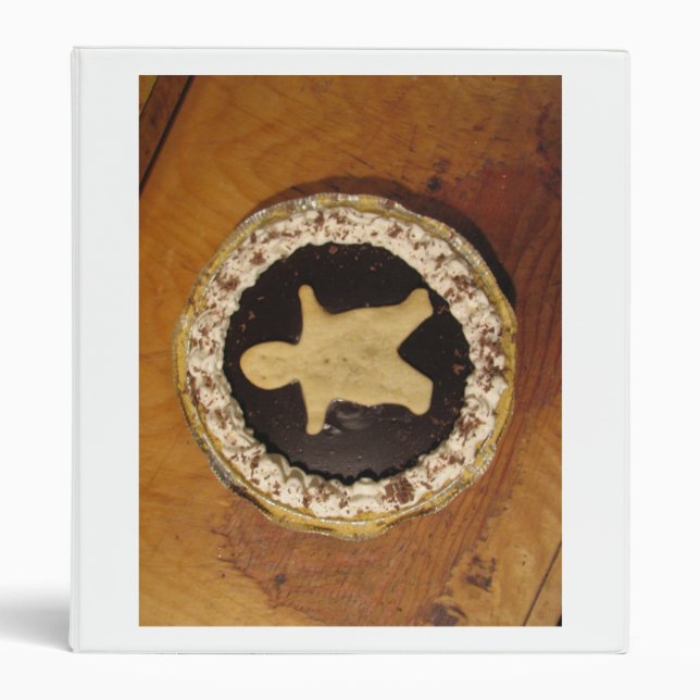 Chocolate Man Pie 3 Ring Binder (Front)