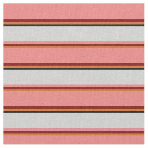 Chocolate, Maroon, Light Coral, Light Gray & Black Fabric