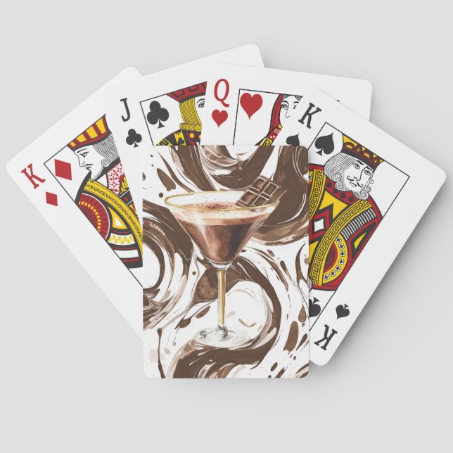 Chocolate Martini Drink Poker Cards (Back)