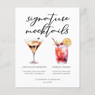 Chocolate Martini Shirley Temple Mocktails Menu