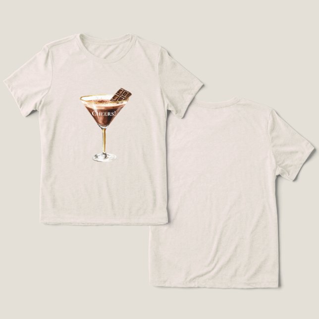 Chocolate Martini Tri-Blend Shirt (Design Front & Back)