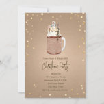 Chocolate Mason Jar Milkshake Christmas Party Invitation<br><div class="desc">Christmas party theme featuring watercolor inspired illustration of chocolate mason jar milkshake topped with fudge,  whipped cream,  caramel,  snowflake Christmas cookie,  sprinkles,  and marshmallow snowman.  Design is on cardstock inspired background surrounded by confetti.</div>