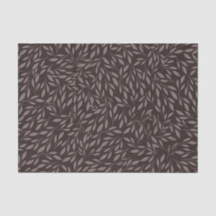 Chocolate Mauve Pink Leaves Botanical Wedding Tissue Paper