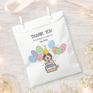 Chocolate Merle Cockapoo Cavapoo Birthday Party  Favor Bag