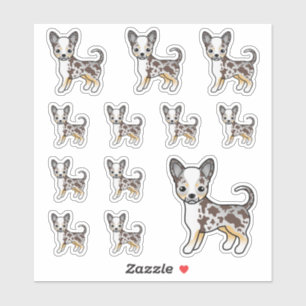 Chocolate Merle Smooth Coat Chihuahua Cute Dogs Sticker