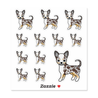Chocolate Merle Smooth Coat Chihuahua Cute Dogs Sticker