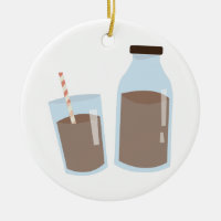 Chocolate Milk Ceramic Ornament