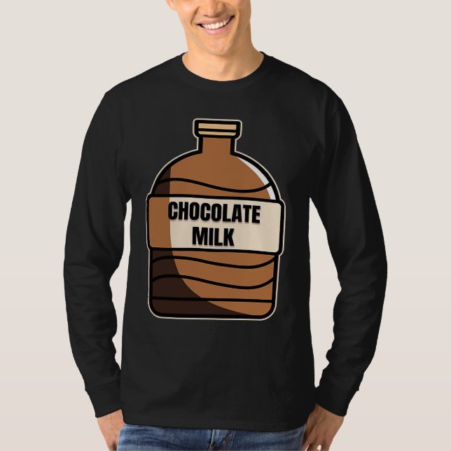 Chocolate Milk Costume Food Eater Graphic T-Shirt (Front)