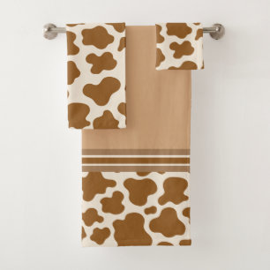Chocolate Milk Cow Bath Towel Set