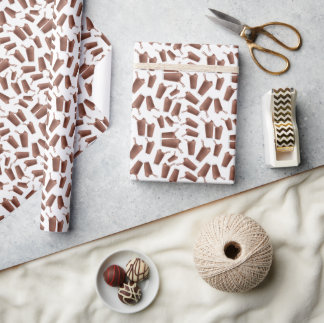 Chocolate milk pattern wrapping paper