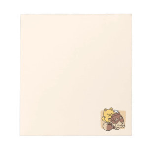 Chocolate Milk Sipping on Bliss – Kawaii Cat Food  Notepad