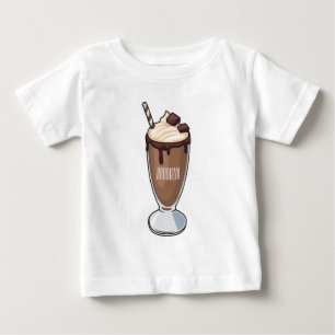 Chocolate milkshake cartoon illustration baby T-Shirt