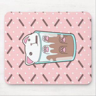 Chocolate Milkshake Cat Chocolate Lover Mouse Pad